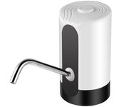 Dispensador automático portátil de bomba de agua con carga USB, botella para beber de un galón, interruptor automático blanco