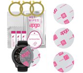 3x vidrio protector híbrido ultra transparente apgo compatible con Amazfit GTR (42 mm), Vidrio nano flexible, excelente reemplazo para el vidrio templado, resistente a rayones