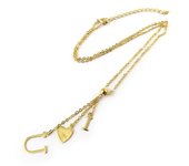 Les Trésors De Lily [F9159] - Collier Plaqué-Or 'I Love U' oro