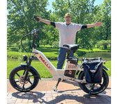Bicicleta eléctrica Wallke H7 de dos ruedas con motor paso a paso 2025 2000W 48V 60AH blanco