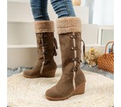 Botas de nieve de algodón para mujer con diseño de borlas y cordones transfronterizos de Europa y América 37 de blanco