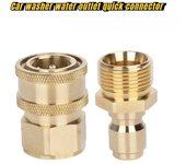 Adaptador M22x15 para salida de agua de lavadora a presión, kit de conexión rápida para tubería de pistola de lavadora a presión M22