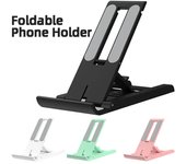 Soporte de mesa para teléfono, soporte de escritorio ajustable para iPad, iPhone, Samsung, Xiaomi, Huawei, soporte universal plegable para teléfono móvil. color rosa