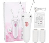 Depiladora eléctrica de hilo de algodón con carga USB, máquina de depilación facial y corporal, color rosa color rosa