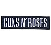 Guns N Roses Parche de texto del logotipo One Size negro/blanco