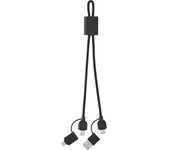 Cargador de teléfono móvil 6 en 1 de aluminio Tekio One Size negro