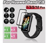 Película protectora de borde curvo 3D para Huawei Band 8 Protector de pantalla cubierta de vidrio templado película protectora de reloj para Huawei Band 7 Pro Band 6 Fit 2 for Huawei Band 7 verde amazónico