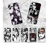 Funda de teléfono transparente suave con cómic de terror japonés Tomie para iPhone 12 11 13 7 8 6 s plus x xs xr pro max mini iphone 11 pro