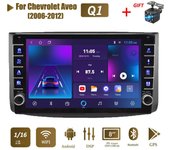 icreative Radio estéreo para coche Android 2Din para Chevrolet Aveo 2006-2012 con botón, reproductor de vídeo Multimedia, navegación GPS 1 + 16GB 1+16GB