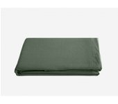 Drap plat Palace pur coton teint lavé, 63 fils/cm² Vent du sud - Palace Cèdre - 270 x 290 cm pour lit King Size
