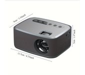 Miniproyector portátil T20 para exteriores, ideal para dormitorios de estudiantes, compatible con carga móvil de 1080p, ideal como regalo para niños, películas de oficina.