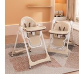 Silla de comedor portátil plegable multifuncional para bebés y niños 8123 champagne/oro