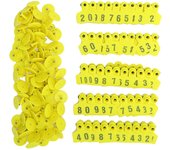 ¿Nº 001?Juego de 100 etiquetas para orejas de cerdo para granja, etiquetas para orejas de ganado, suministros para cría de aves de corral