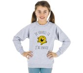 Sudadera Niño SONRÍO SI QUIERO 4 ans gris heather