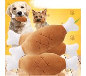 Lindos juguetes de peluche, patas de pollo de terciopelo, animales de peluche, juguetes interactivos con sonido para mascotas Chicken leg
