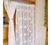 Barra de cortina de ducha para baño con carga ajustable, tensor extensible, telescópico, para colgar en la pared blanco