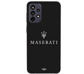 Coque maniacase pour Samsung Galaxy A53 4g maserati blanc fond carbonne