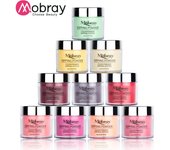 Mobray-polvo sólido para uñas, acrílico transparente blanco, polvo Natural para uñas, pigmento de inmersión, arte para uñas, todo para manicura