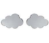Les Trésors De Lily [M7244] - Boucles Argent 'Nuage' argenté (rhodié) - 8x5 mm plata