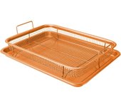 Bandeja de cobre para hornear, sartén para freír aceite, cesta antiadherente para patatas fritas, plato para hornear, rejilla para parrilla, herramientas para barbacoa, utensilios de cocina