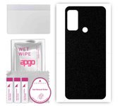 apgo Protective Skin Sticker for the back compatible with Wiko Power U10, Wrap Film, Foil, Vinyl - Pattern Matte Black