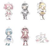 Caja de 6 llaveros acrílicos retro chic de la película Magi Madoka Magica  Puella [Nueva Edición] Rebellion