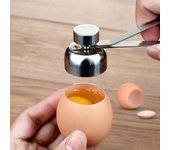 Tijeras para huevos, cortador para huevos, abridor de cáscaras, herramientas creativas de cocina para huevos crudos de acero inoxidable HMKH YSXX plata