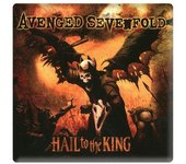 Avenged Sevenfold Salve al rey imán de nevera One Size naranja/negro