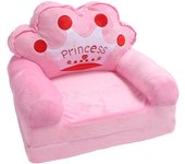 Silla para niñas pequeñas, linda princesa tiara, sofá cama plegable, cojín de suelo, reposabrazos, sofá para
