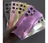 Funda para teléfono con diseño de diamantes brillantes y revestimiento láser para Samsung Galaxy S24 S23 Ultra S22 Plus A14 A24 A24 A54 A23 A53 A73 A 53 5G 4G Max, funda a prueba de golpes For Samsung S24 Ultra negro
