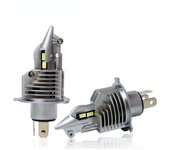 1 Uds. Faros LED H4 9003 HB2 12V bombillas para lámparas LED de coche diodo Luz De Carretera haz de cruce Chips de grado automático LM 1pcs