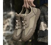 Zapatos de malla transpirables de tejido volador de verano de marca de moda para hombres, zapatos de escalada de montaña antideslizantes para exteriores, zapatos de agua con interferencia de velocidad 38 gris