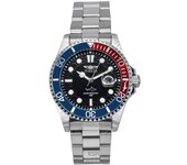 Reloj Invicta Pro Diver de acero inoxidable con esfera negra y bisel Pepsi de cuarzo 44708 100M para hombre negro