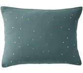 Taie d'oreiller Pois Doré Déco  Gaïa Chic  60 x 60 cm & 50 x 70 cm  Gaze de Coton  - Gaïa Chic Canard - 50 x 70 cm