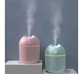 Mini humidificador de aire USB de 250ML, difusor de aceites esenciales aromáticos para el hogar y el coche, generador de niebla silencioso ultrasónico con lámpara LED de Color color rosa
