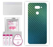 apgo Protective Skin Sticker for the back compatible with LG K40S, Wrap Film, Foil, Vinyl - Pattern Carbon Chameleon CAKA1