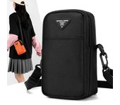 Bolso bandolera vertical para teléfono móvil para hombre y mujer, para viajes al aire libre, bolso de cintura azul claro
