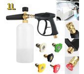 Pistola de espuma para lavado de autos, hidrolavadora de alta presión, lanza de espuma para nieve, espumador de jabón, pistola de agua para limpieza profunda, herramientas de limpieza