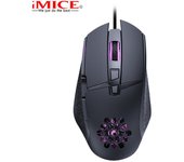 IMICE T90 nuevo ratón con cable ahuecado ratón para juegos ratón 8Key luminoso 7200DPI ratón con cable para juegos para PC ordenador tableta portátil negro