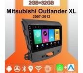 Radio para coche con Android Carplay para Mitsubishi Outlander XL 2007-2012, reproductor multimedia, unidad principal, estéreo, navegación GPS, BT, WIFI, 2 + 32 GB 1+16GB,A