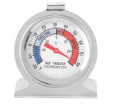 Termómetro de acero inoxidable de gran tamaño para congelador y refrigerador, herramienta de medición de temperatura