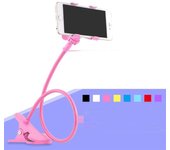 Soporte universal giratorio para teléfono de cabecera con doble abrazadera blanco