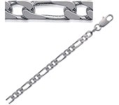 Les Trésors De Lily [C4457] - Chaine Argent 'Figaro 2' argenté - 55 cm 3. 7 mm plata
