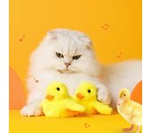 Juguetes para gatos con forma de pato que aletea, juguetes interactivos eléctricos para pájaros, juguetes de peluche lavables para gatos con sensor de vibración, juguetes de juego para gatos, gatitos