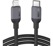 Ugreen US387 1m Lightning to USB-C Cable, MFi Certified, 20W Fast Charging, 480Mbps Data Speed, Black