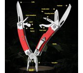 Alicates de herramientas multifunción para exteriores, alicates de prensa plegables para acampar, Mini alicates de cuchillo combinado de pelado roto de acero inoxidable verde