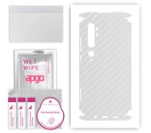 apgo Protective Skin Sticker for the back+sides compatible with Xiaomi Mi Note 10 Pro, Full Wrap Film, Foil, Vinyl - Pattern Transparent Carbon
