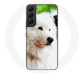 Coque pour Samsung Galaxy S21 FE Chien Samoyède Blanc