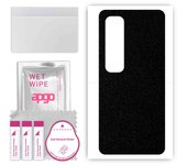 apgo Protective Skin Sticker for the back compatible with Xiaomi Mi 10 Ultra, Wrap Film, Foil, Vinyl - Pattern Matte Black