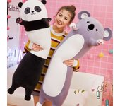 Almohada de felpa suave Panda Koala en forma de juguete de peluche almohada larga abrazando lindo sofá almohada para 90cm Type 2